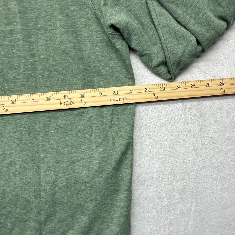Collars & Co. Pullover Mens Large Green Heatered Cotton Quarter Zip Modal Blend - Picture 7 of 9